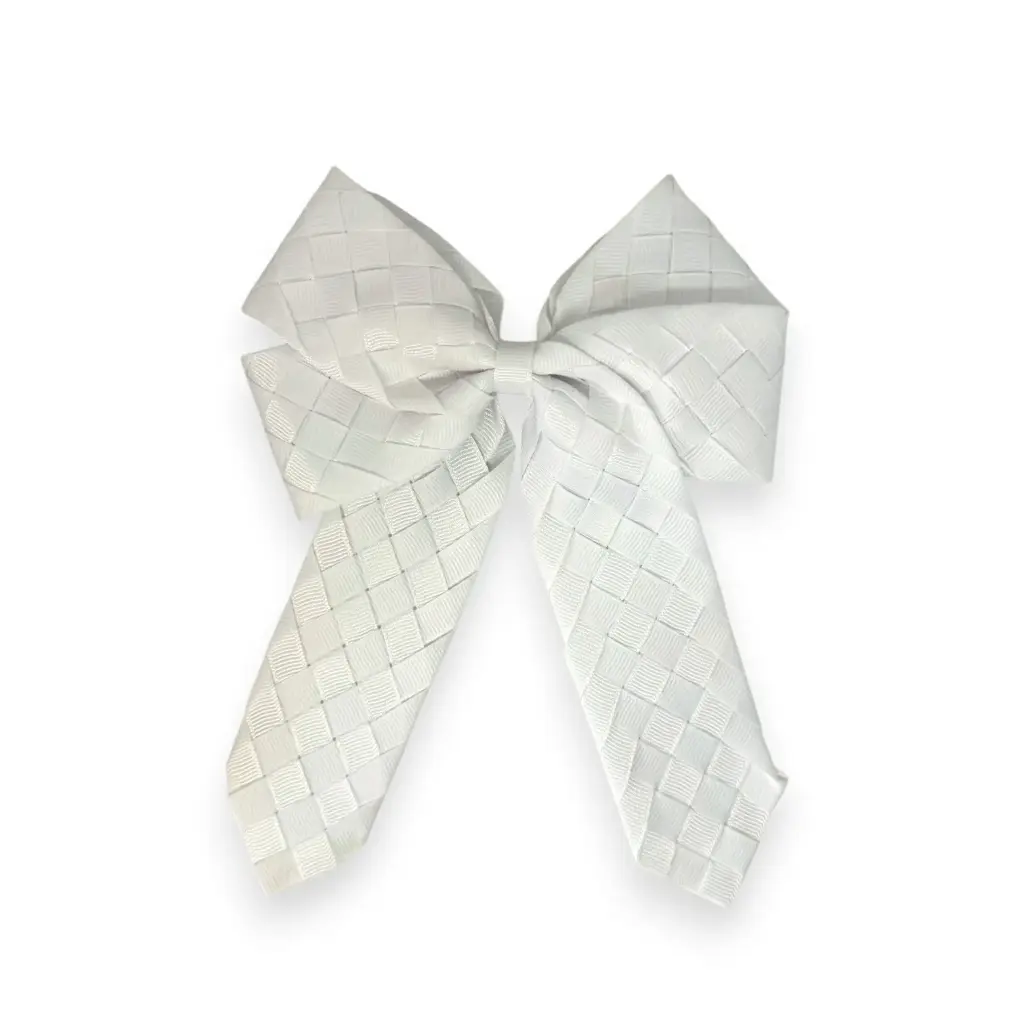 Moño trenzado Blanco