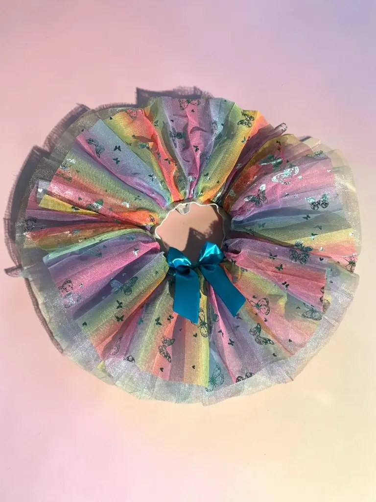 Tutú Holográfico Soft Colors Mariposas Azules